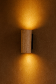 מנורת קיר טרוונטין טבעי – עיצוב כפול