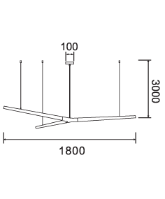 FAVORI LINEAR – מנורת תלייה אדריכלית LED | ישר או Y | 2 גדלים | שחור / חלודה