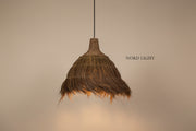 🌾 מנורת תלייה SAHARA FLOW – סיבים טבעיים בעבודת יד