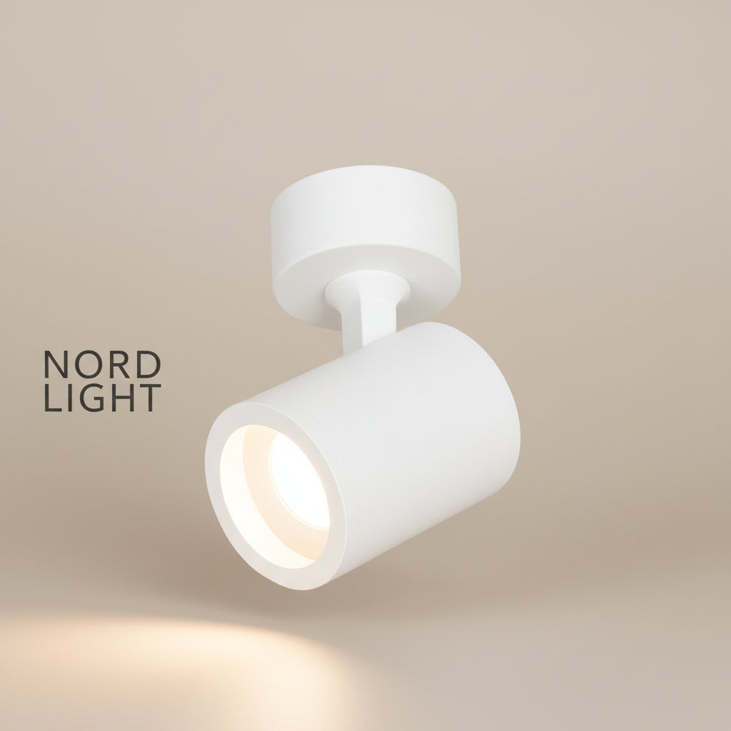 ספוט לבן צמוד תקרה ומתכונן לבית נורה GU10