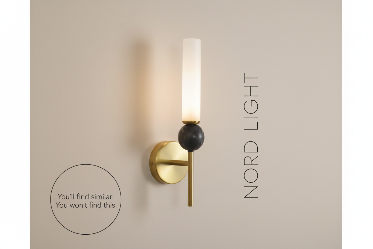 מנורת קיר LUMINA ORB – תאורת קיר מעוצבת עם זכוכית אופל