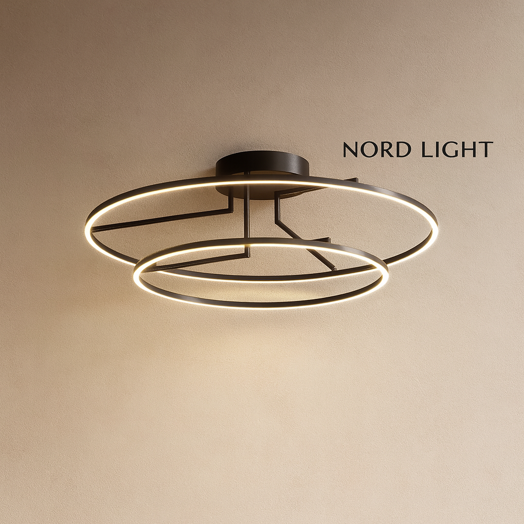 EL עגול 80 – גוף תאורה מרחף שחור