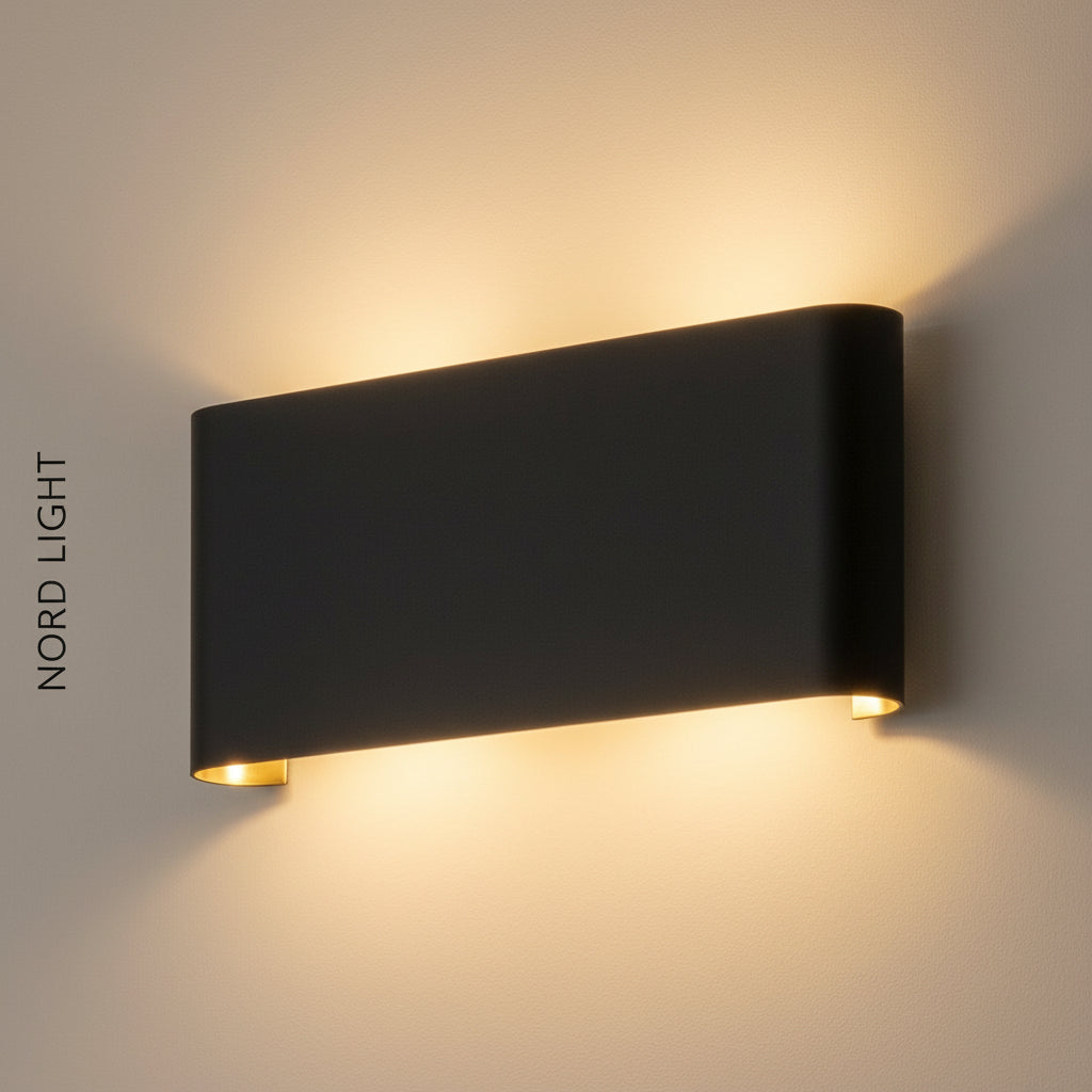 NOX EDGE IP65 – מנורת קיר אדריכלית דו־כיוונית | סדרת BASIC חוץ