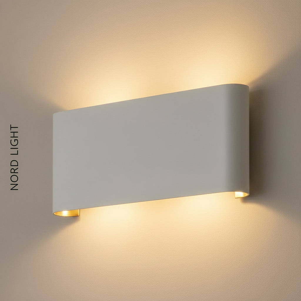 NOX EDGE IP65 – מנורת קיר אדריכלית דו־כיוונית | סדרת BASIC חוץ