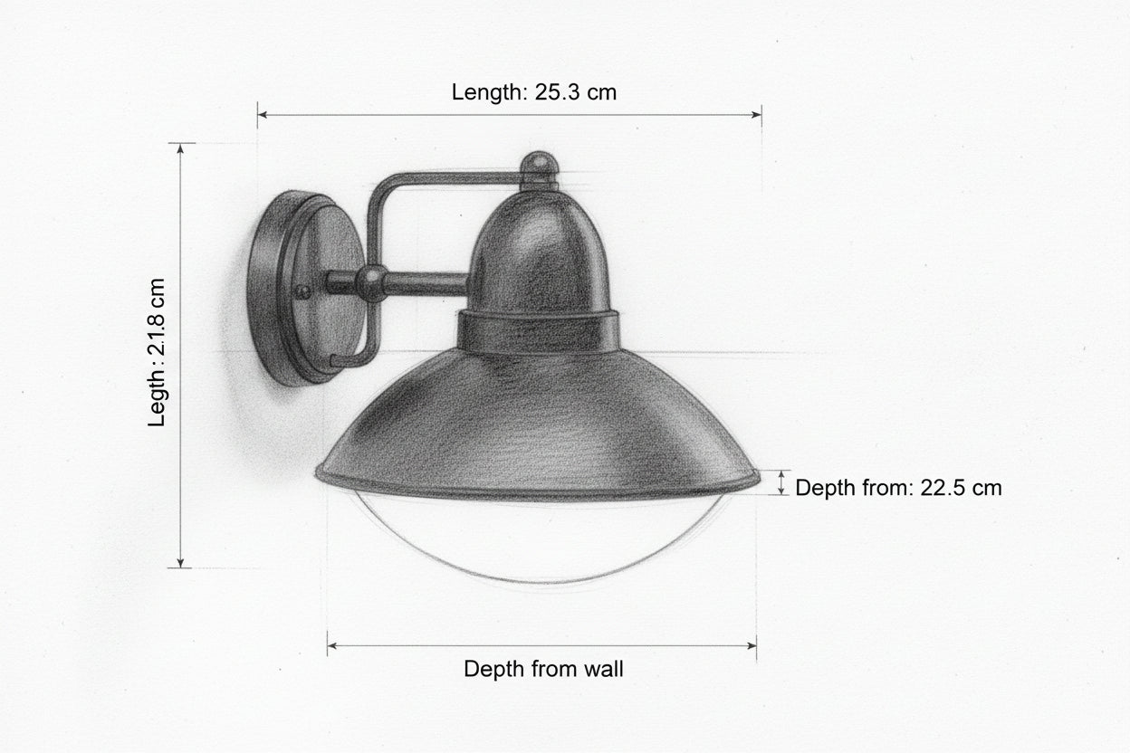 ג’ינה 5880 – מנורת קיר חוץ קלאסית E27 (IP44)