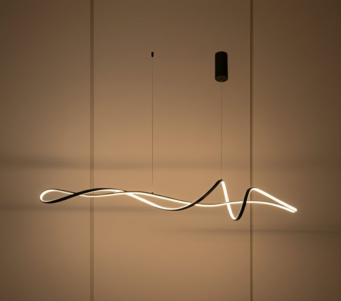 תליון ספיר חללי סטייל – גוף תאורה גלי מודרני