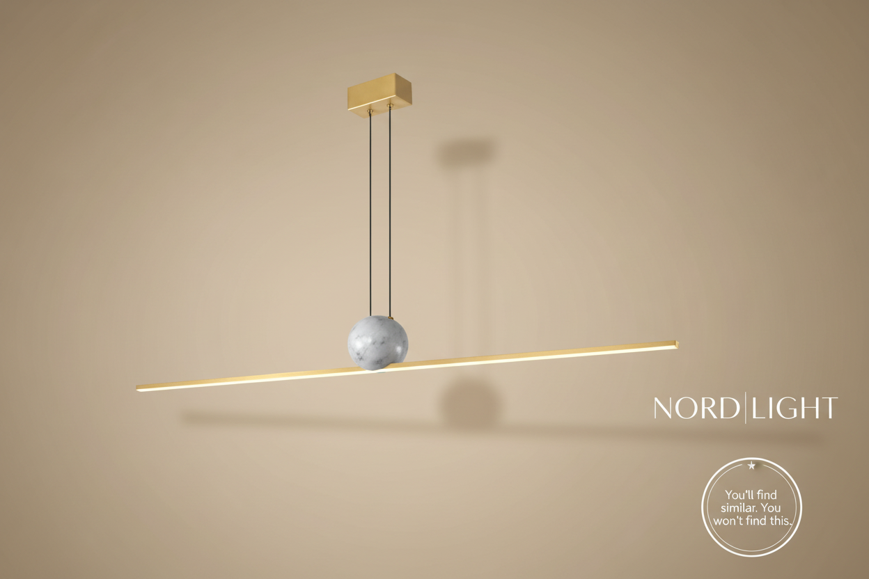 פלגוס Marble Line 24W CCT – תלייה יוקרתית עם כדור שיש טבעי