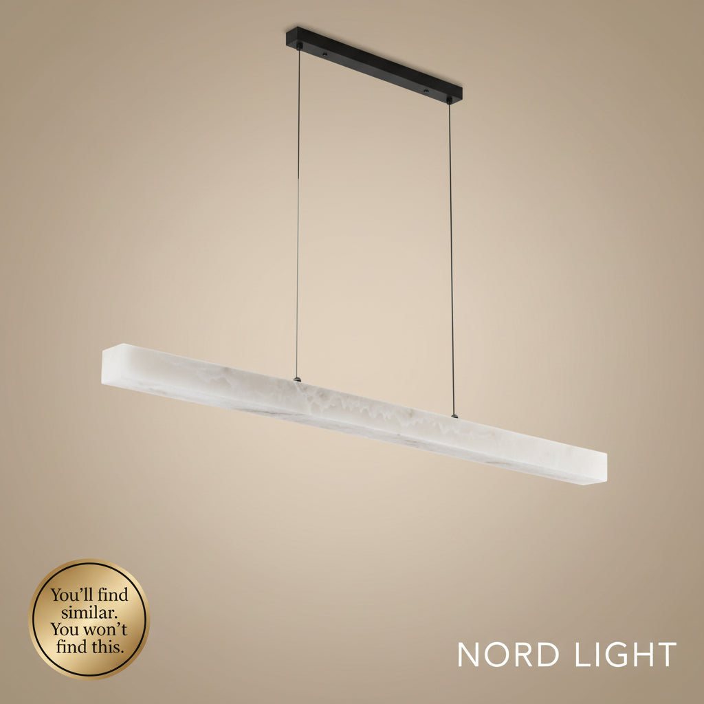 מנורת תלייה ליניארית דמוי שיש 101 ס"מ LED 30W