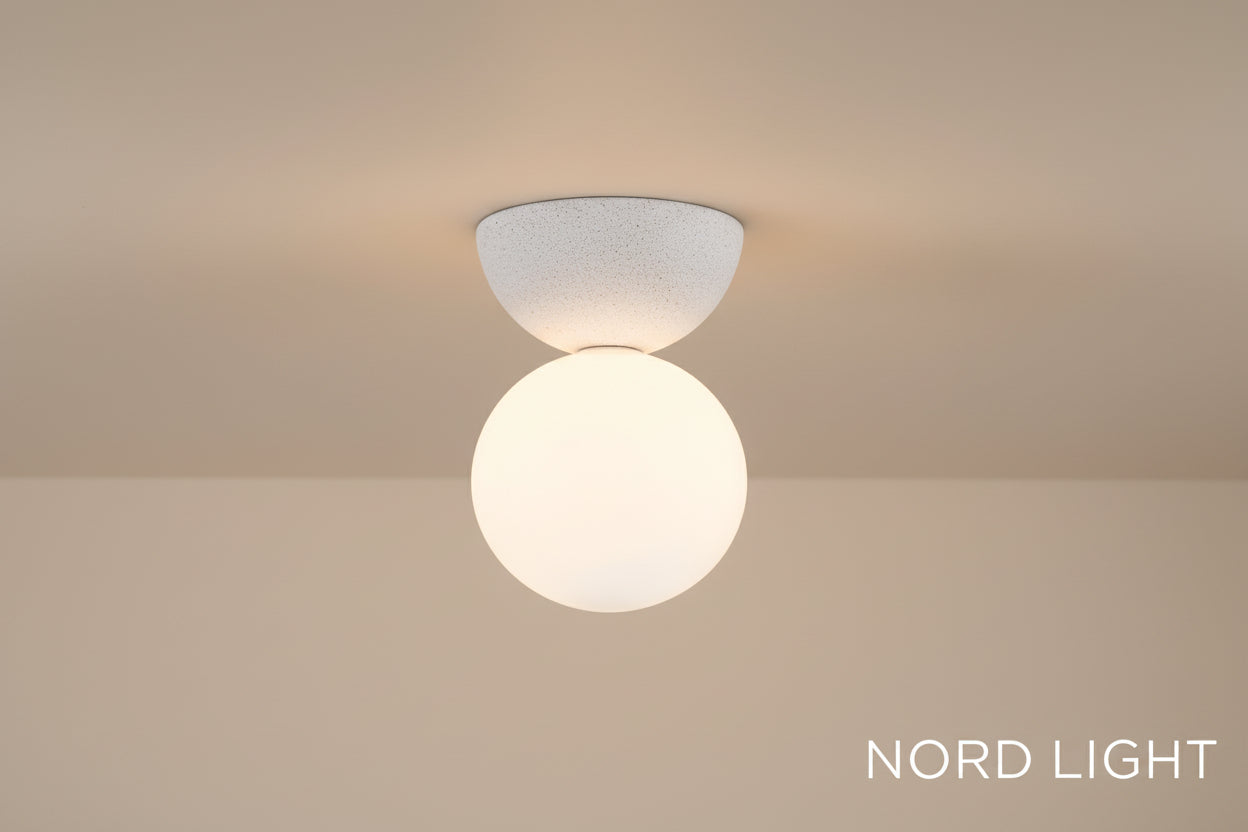 מנורת קיר או תקרה עגולה עם כדור אור – מתאימה לקיר ולתקרה