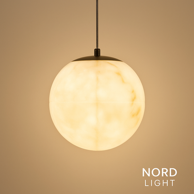 תאורת תלייה כדור דמוי-שיש – קוטר 15 ס״מ