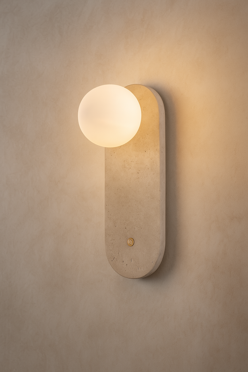 מנורת קיר יוקרתית מטרוונטין – דגם Stone Glow