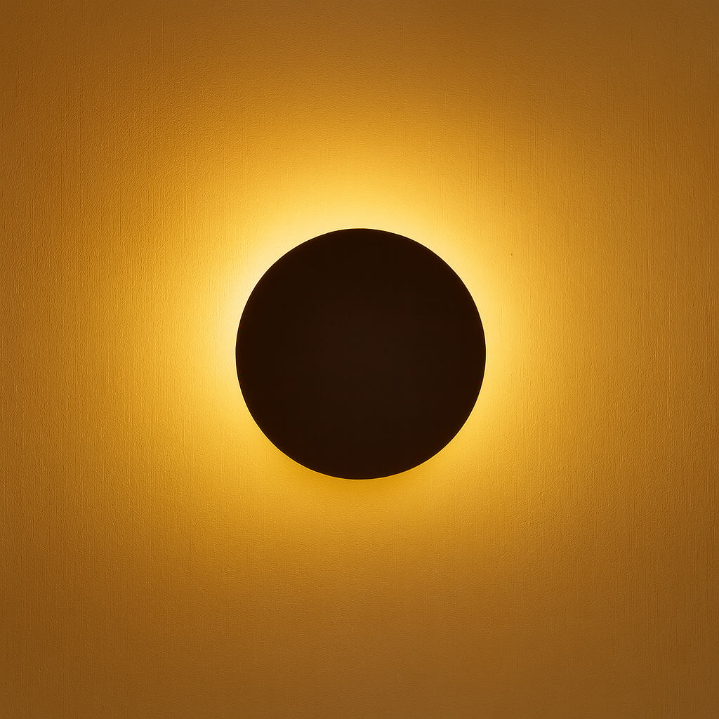 מנורת קיר “ליקוי חמה” – עיצוב עגול יוקרתי בשלושה גדלים