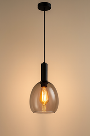 סדרת גופי תאורה תלויים “Smoke Collection” – זכוכית מעושנת, בית נורה E27