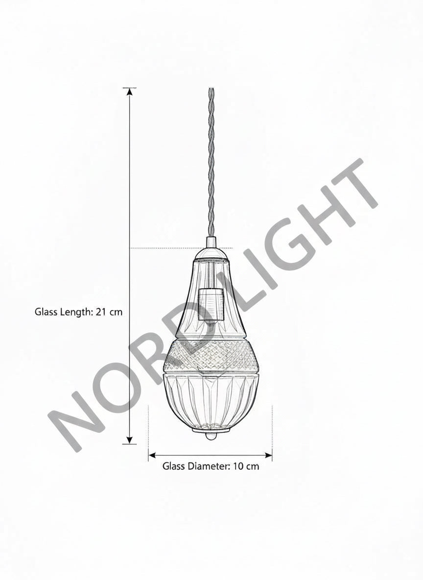 Nord Light Crystal Drop G9 – תלוי פליז וזכוכית בעבודת אמן