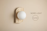מנורת קיר NORD STONE GLOBE   טרוורטין