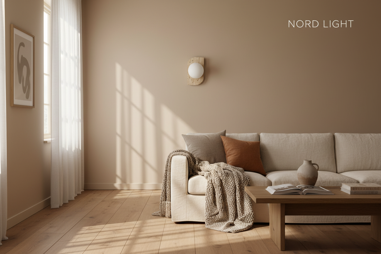 מנורת קיר NORD STONE GLOBE   טרוורטין