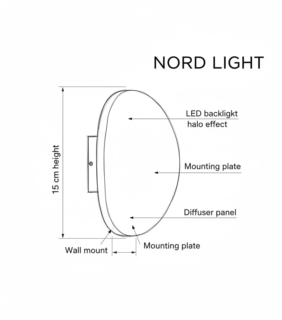 אגם נורד – מנורת קיר ירוקה