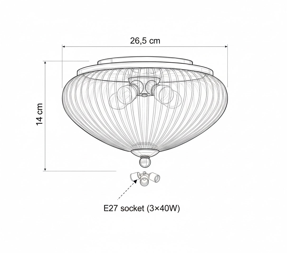 Aurex 510 – פלפון זכוכית מוזהב בסגנון פליז וינטג’ יוקרתי