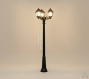 POMOGALI Classic 900 | עמוד גינה איטלקי כפול / משולש – שחור / לבן