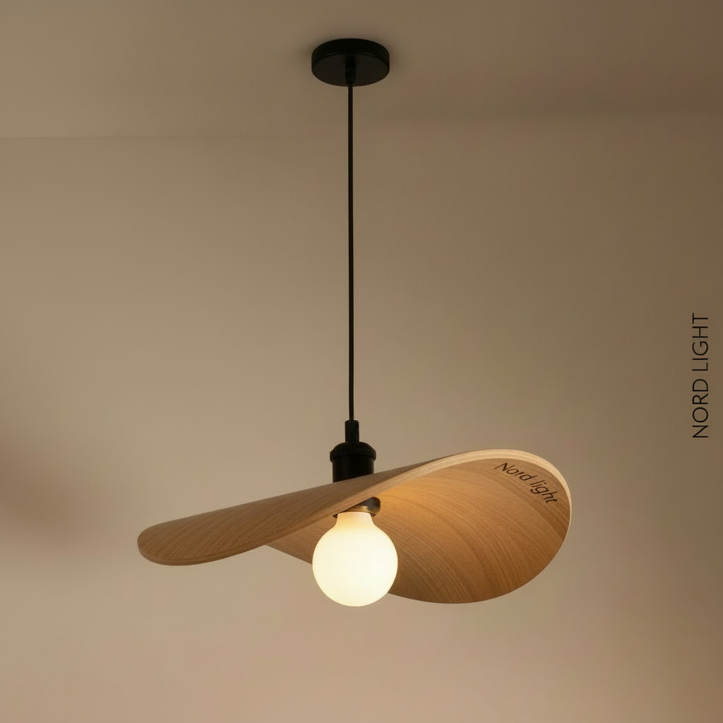 מניפת עץ דקורטיבית – דגם Breeze Wood