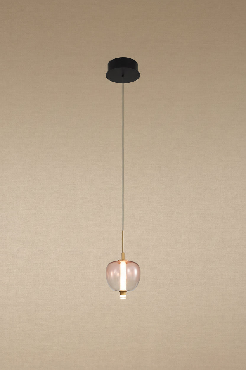 ANZIS ORB – מנורת תלייה מזכוכית ופליז בעיצוב יוקרתי | 3 גימורים לבחירה