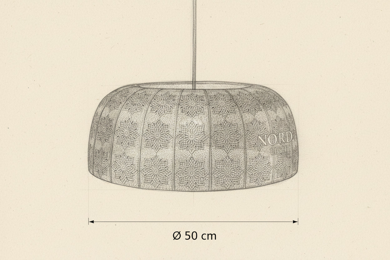 MARRA ORO – מנורת תלייה דקורטיבית בעבודת מתכת מחוררת