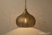 מנורת תלייה ORIENTA – פליז מחורר (2 גדלים)