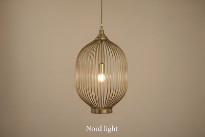 AURA CAGE –  מנורת תלייה בגוון פליז