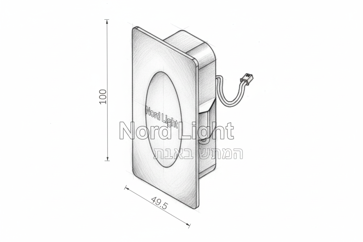 שקוע קיר LED דגם NORD STEP PRO 7322