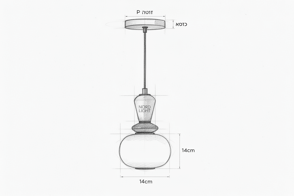 מנורת תלייה דקורטיבית NOVA CERAMICA 4110