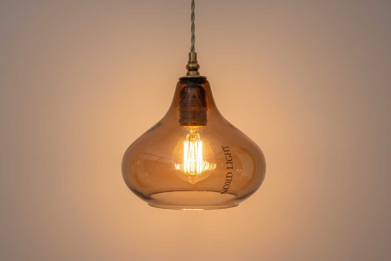 ✨ זכוכית טיפה – גוף תאורה תלוי בעבודת יד