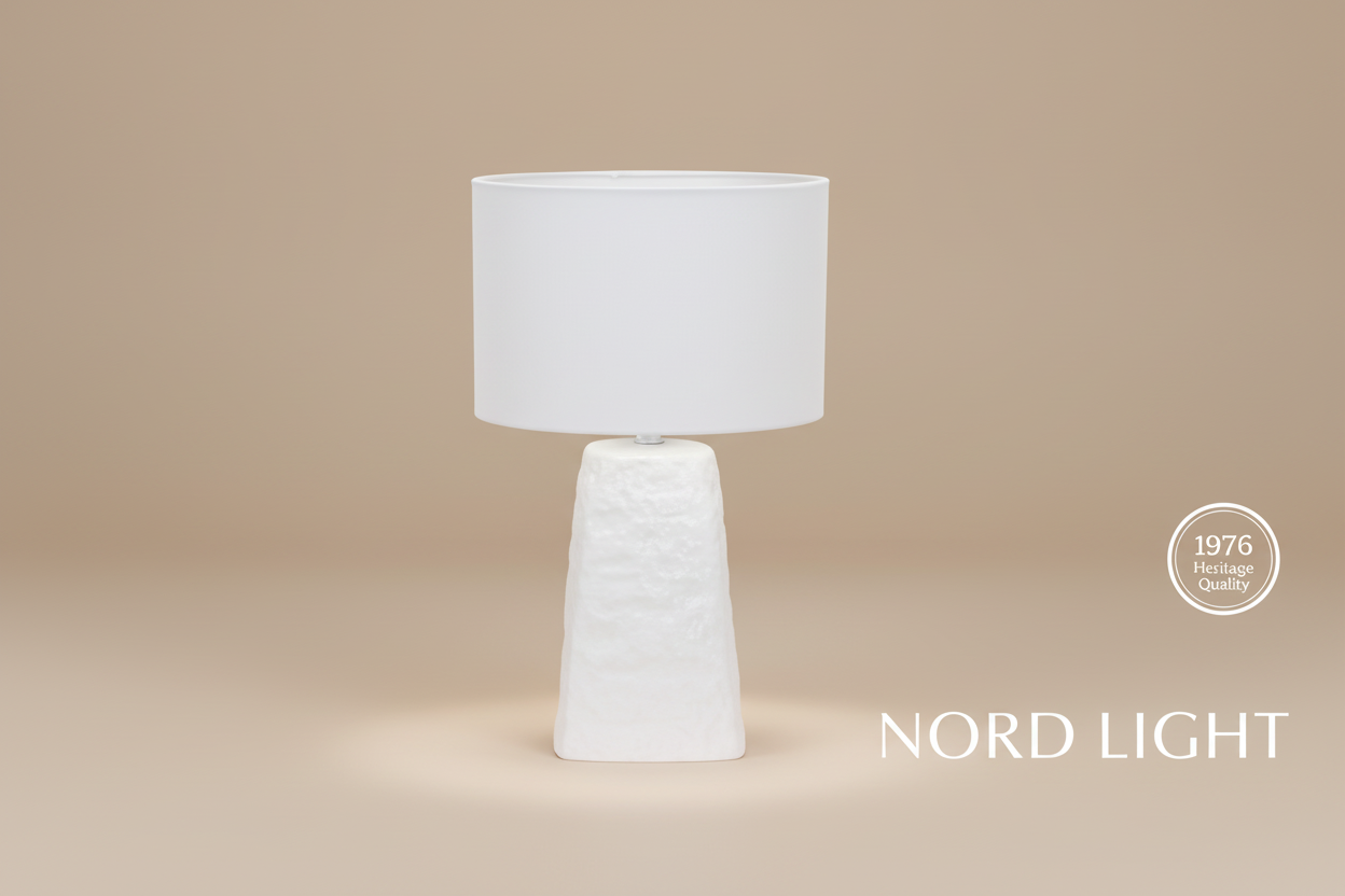 מנורת שולחן STONE COLUMN – מנורה דקורטיבית לשידת לילה
