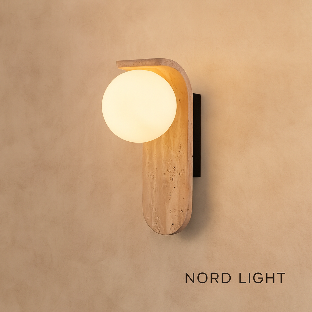 תאורת קיר אבן טבעית – דגם סטון ליין