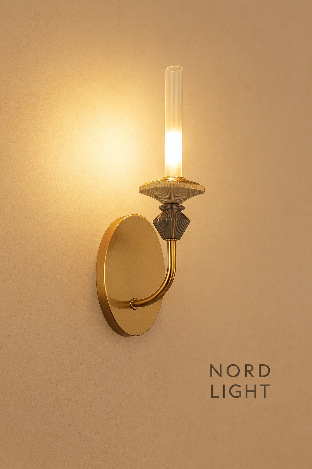 תאורת קיר יוקרתית זהב עם זכוכית – דגם GOLD VINTAGE