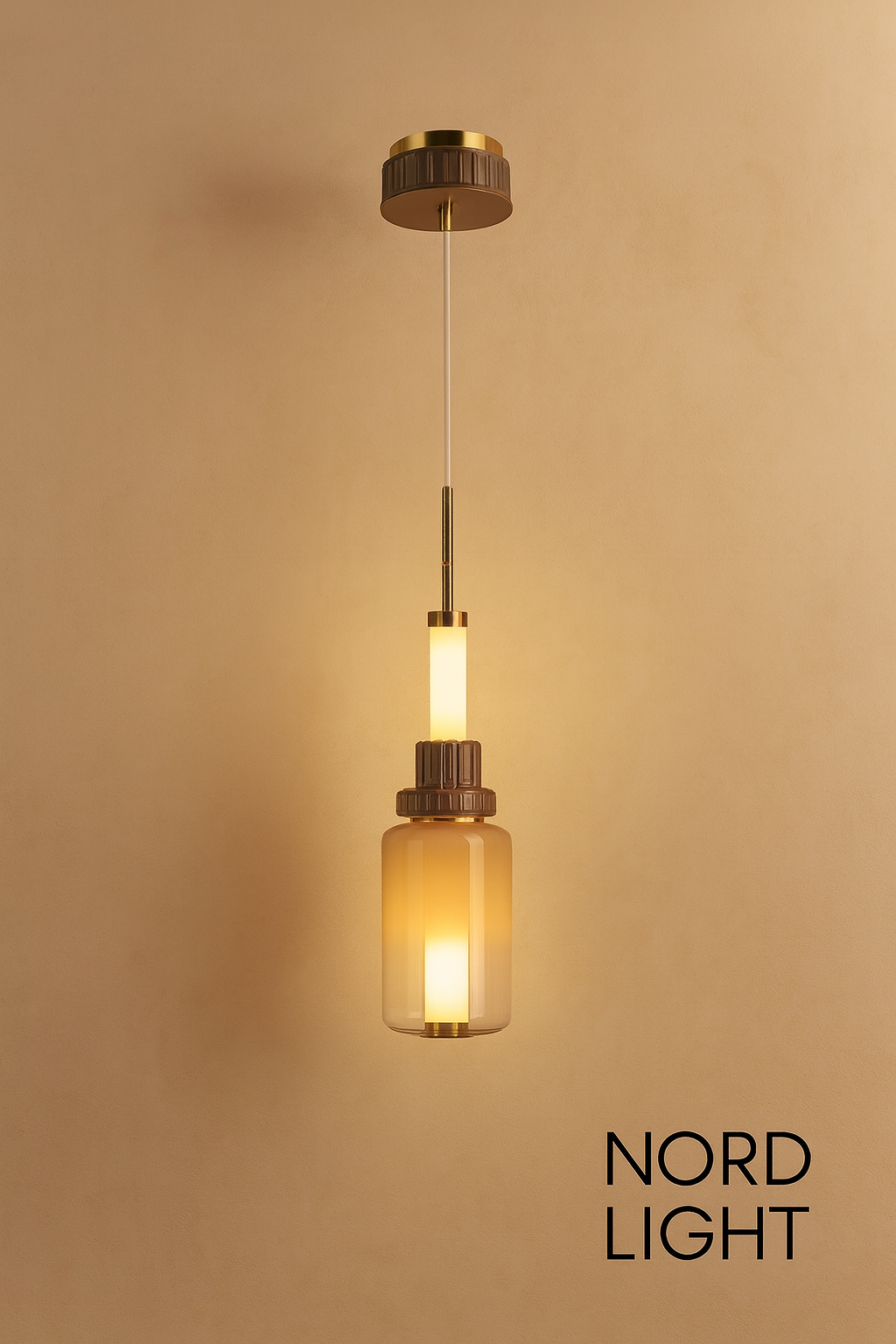 תאורת תלייה קרמית מעוצבת – שני גדלים ושני צבעים | דגם 17799