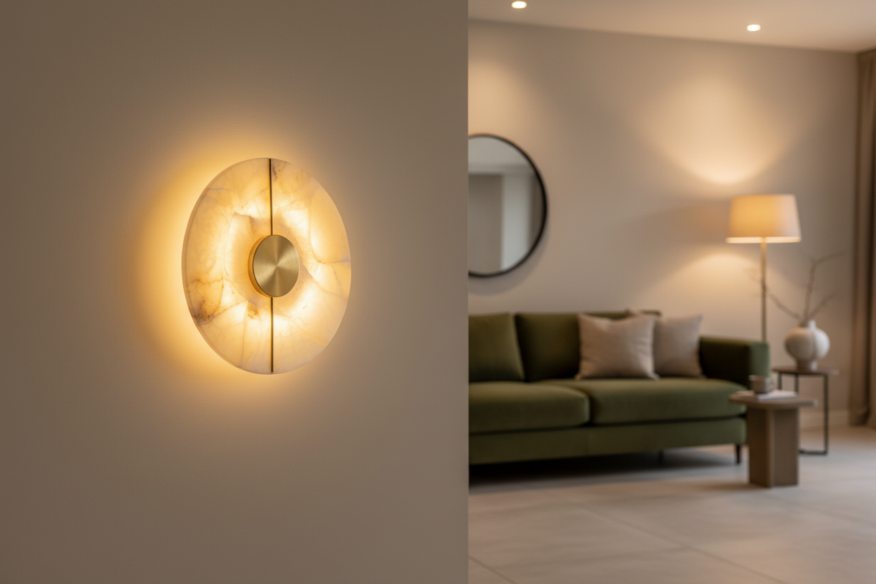 מנורת קיר NORD MARBLE CIRCLE משיש