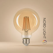 נורת LED AMBER GLOBE – נורת גלוב אמבר דקורטיבית E27