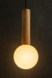 wooden cylinder תלוי + עץ