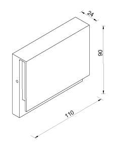 סליט G38 – תאורת קיר דקה מאלומיניום CNC | IP54
