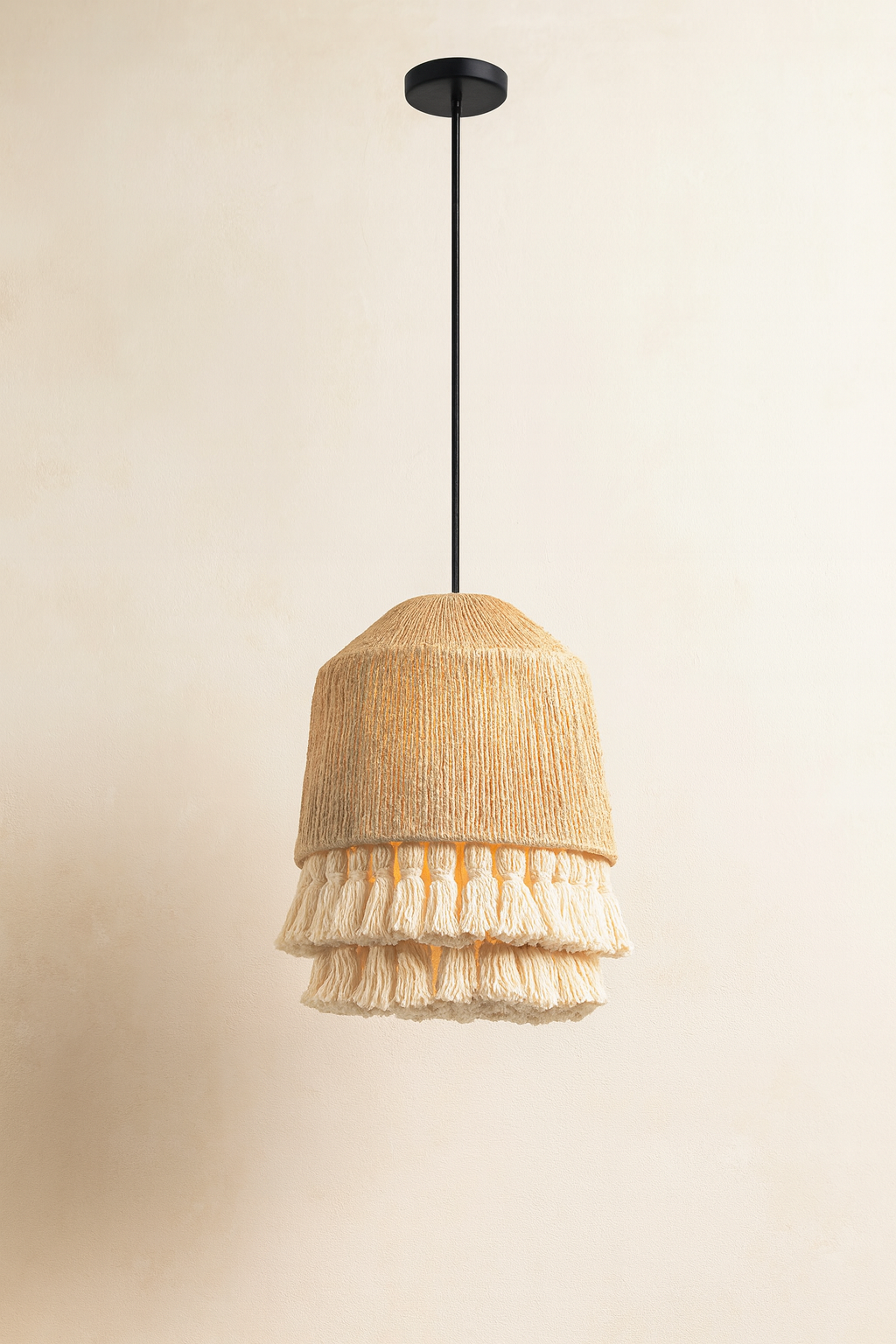 גוף תאורה תלוי – "Boho Natural Tassel"
