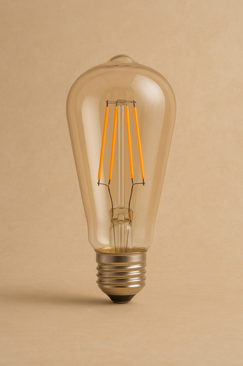 נורת לד פחם ST64 – 8W / 10W / 15W – זכוכית דבש ושקופה