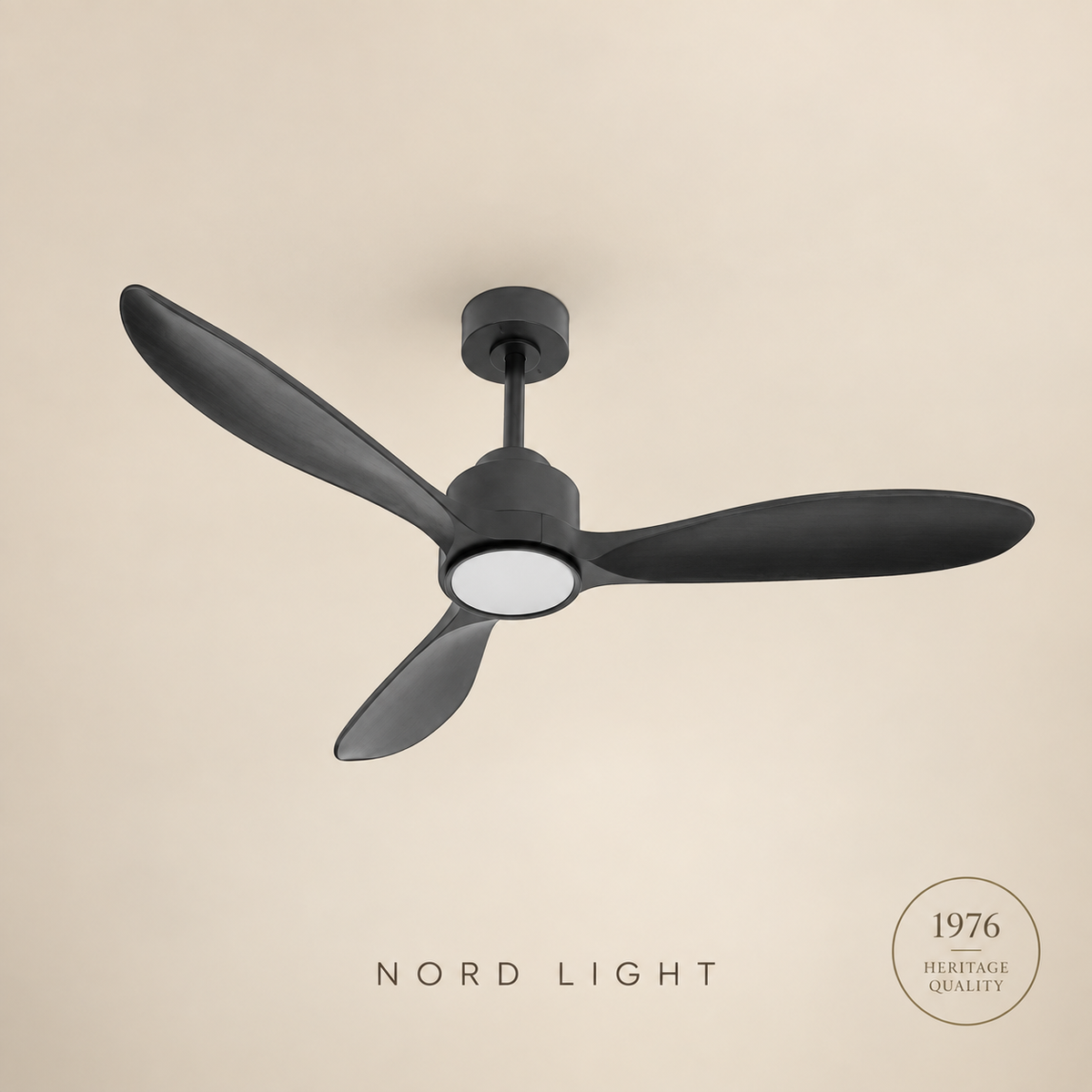 מאוורר תלוי DC 35W VALENSIA - גימור שחור - כנפיים שחור — FAN CLUB | NORD LIGHT