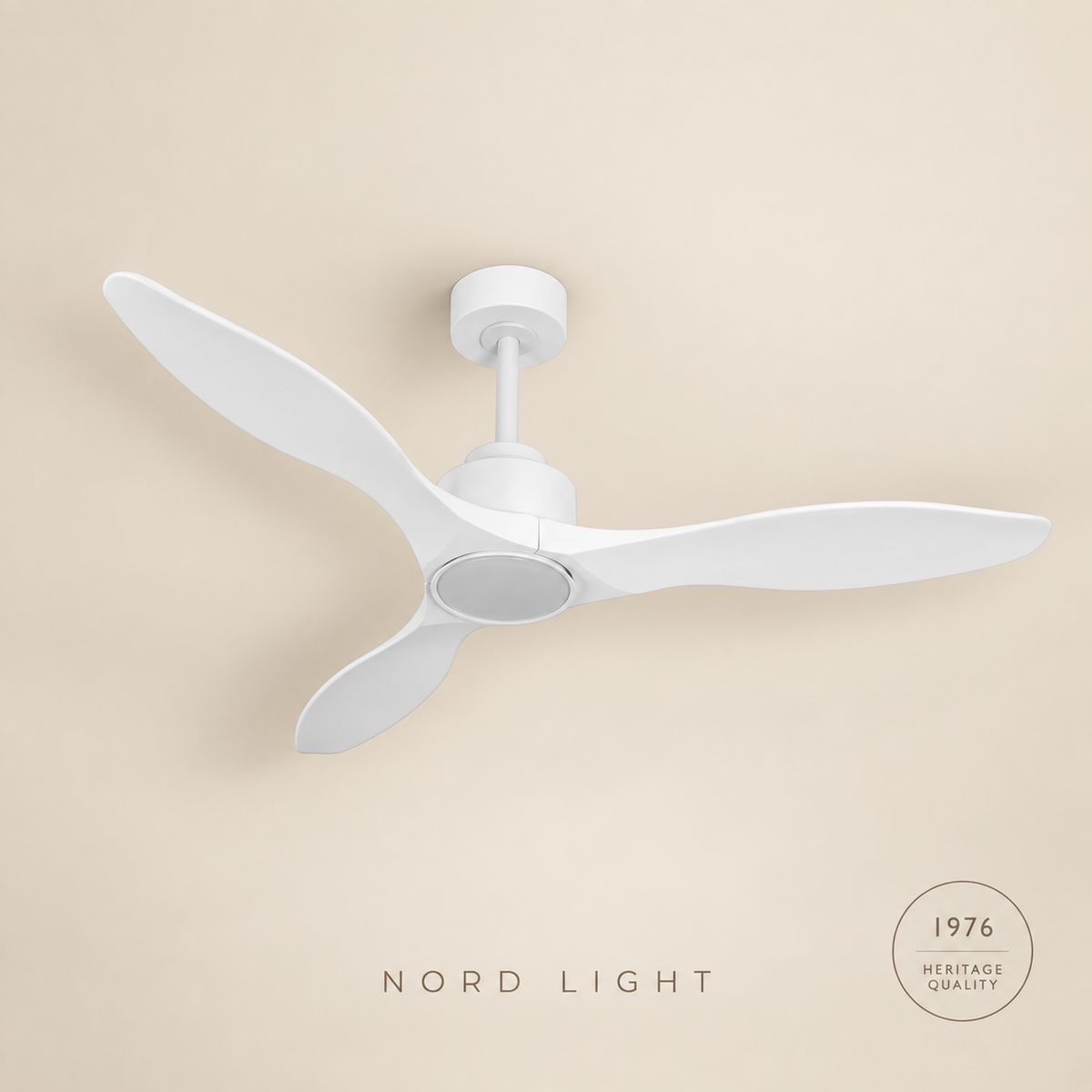 מאוורר תלוי   DC 35W PALMA - גימור לבן - כנפיים לבן — FAN CLUB | NORD LIGHT