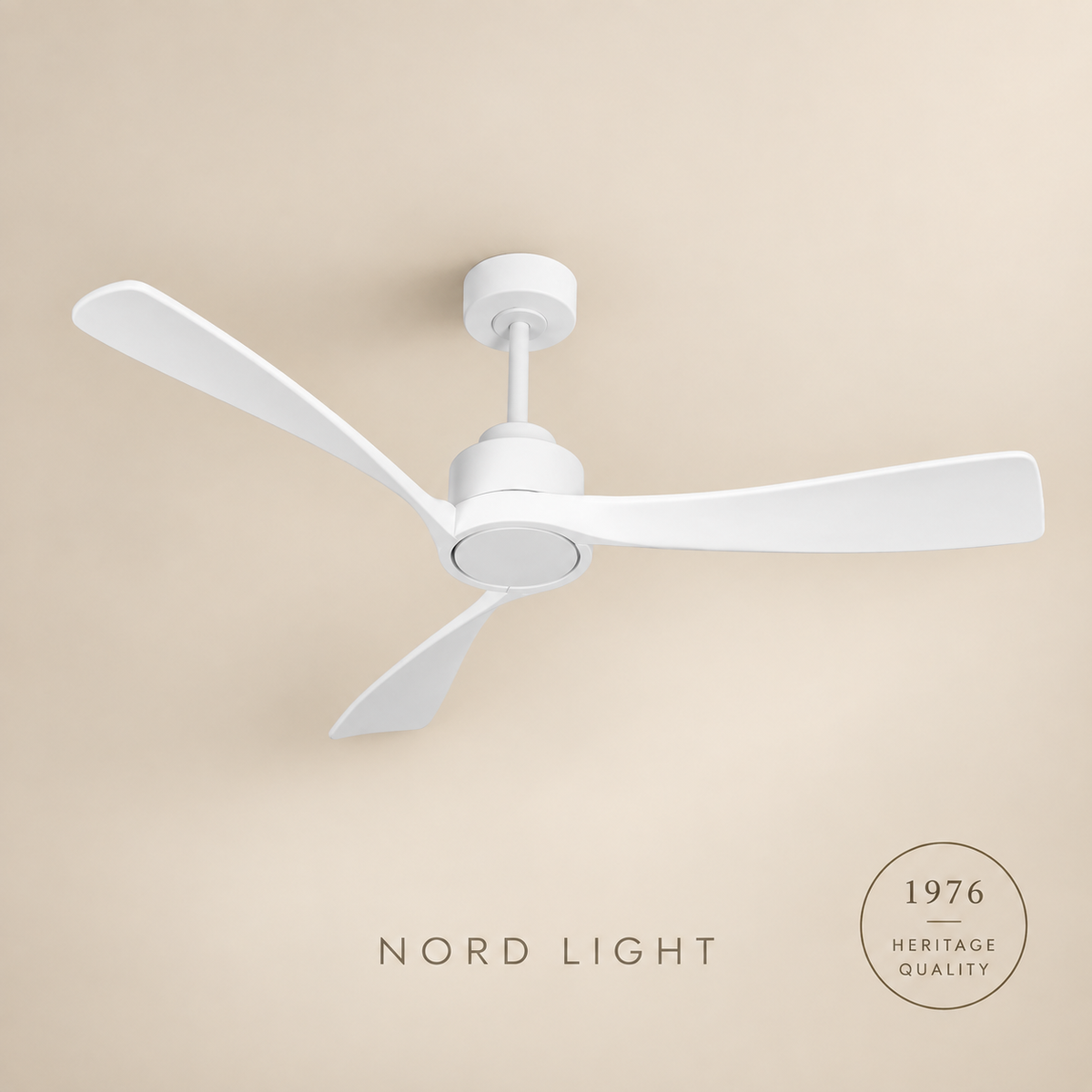 מאוורר תלוי  DC 35W LEVANTE - גימור לבן   - כנפיים לבן — FAN CLUB | NORD LIGHT