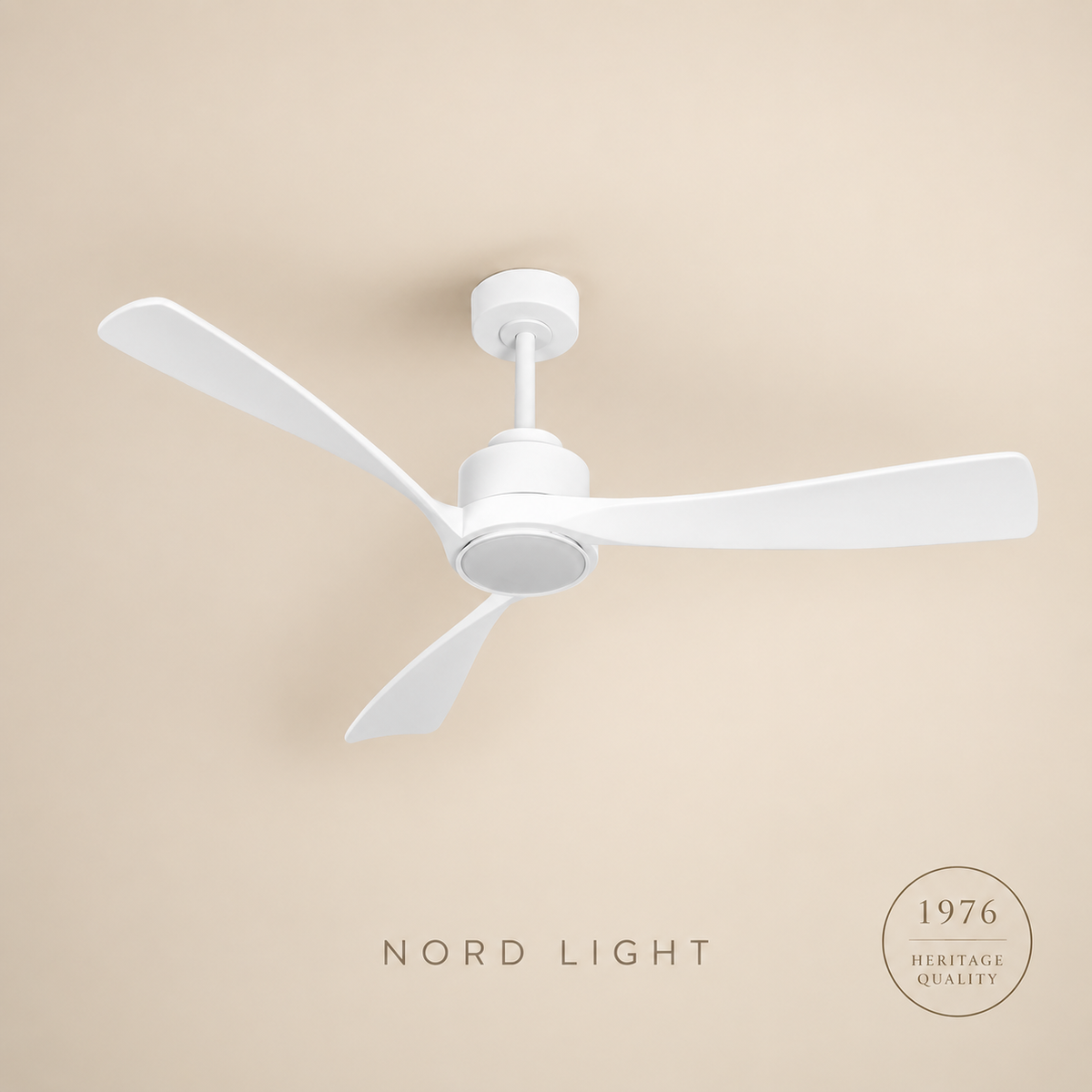 מאוורר תלוי  DC 35W LEVANTE - גימור לבן   - כנפיים לבן — FAN CLUB | NORD LIGHT