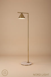 CONE FLOOR מנורת עמידה קונית בסיס טרוורטין