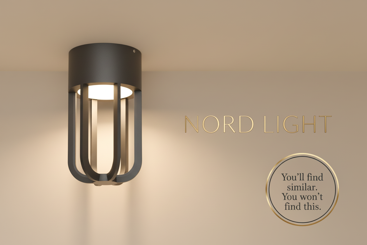 מנורת תקרה חוץ דקורטיבית LED 8W – צמוד תקרה IP54