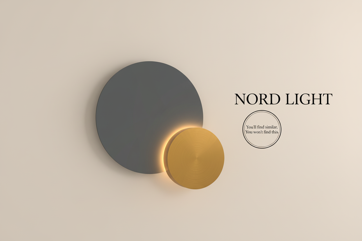 מנורת קיר עגולה דקורטיבית בראס LED 3000K – עיצוב יוקרתי דו-גוני