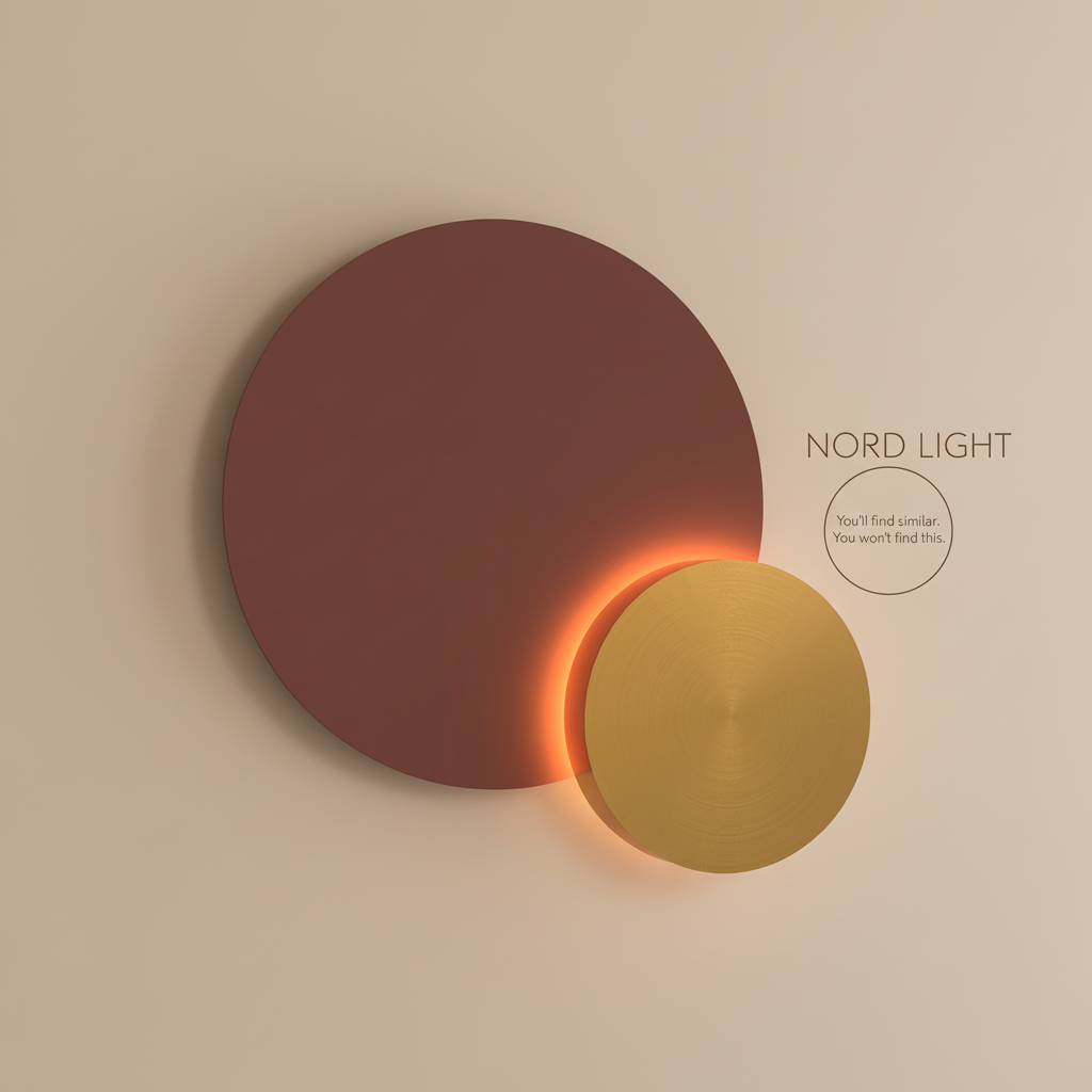 מנורת קיר עגולה דקורטיבית בראס LED 3000K – עיצוב יוקרתי דו-גוני