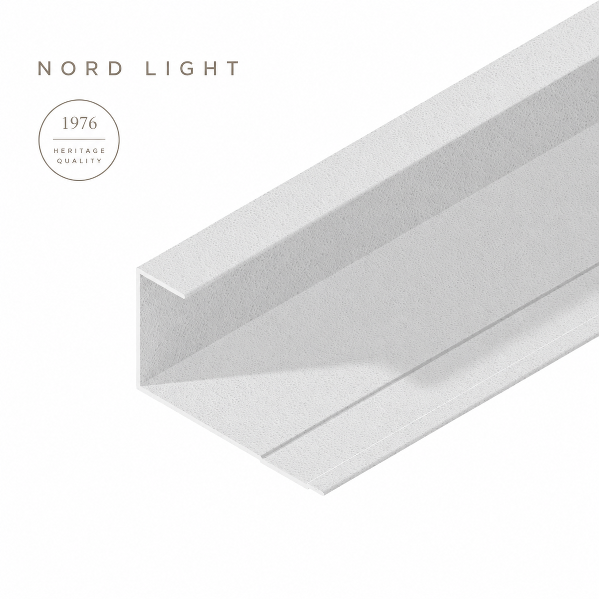 ALBA H03 – פס ניתוק וסיומת בגוון לבן מינרלי | NORD LIGHT